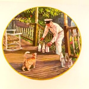 Collector Plate Milk by Ted Xaras Milkman Wall Art Vintage Wall Decor